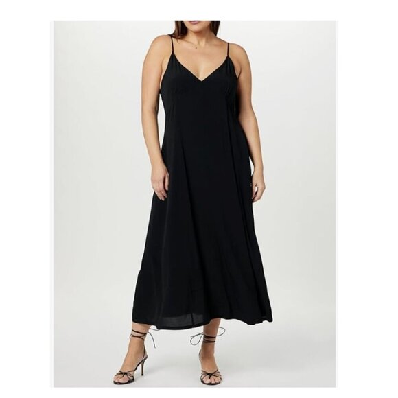 The Drop Women's Isa V-Neck Maxi Dress, Black/XXL - Picture 1 of 10